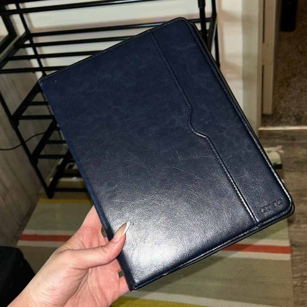 Leather iPad case with strap